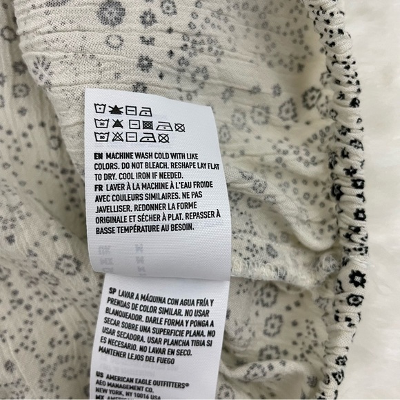 American Eagle Faux Wrap Top With Bell Sleeves, Size Medium - Picture 8 of 10